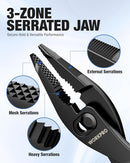 WORKPRO 4.5 Inch Long Nose Slip Joint Pliers, High-Toughness Alloy Steel Adjustable Pliers with Two-Position Smooth Switch, Anti-Rust Coating, Small Pliers for Tight Spaces & Versatile Use