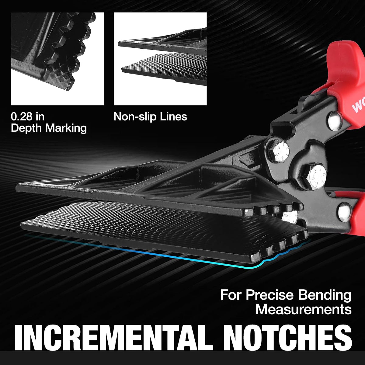 WORKPRO Hand Seamer Tool, 6-Inch Sheet Metal Bender, Heavy-Duty Steel Sheet Metal Brake Pliers for Bending, Seaming, Flattening with Ergonomic Handle and Smooth Jaw