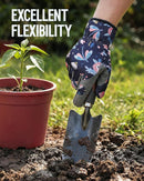 WORKPRO Floral Garden Gloves for Women, Gardening Gloves for Women/Ladies | Printed Breathable Working Gloves with Touchscreen Design & No-Slip Palm Grip for Weeding, Planting, Raking and Pruning