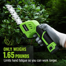 WORKPRO 2 in 1 12V Electric Cordless Grass Hedge Shear & Handheld Shrubbery Trimmer, with 2.0Ah Rechargeable Lithium-Ion Battery and 1 Hour Fast Charger