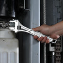 WORKPRO Adjustable Wrench, 10-inch Heavy Duty Spanner with Inch/Metric Scale, Premium Cr-V Steel, Chrome Plated