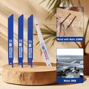 WORKPRO 6-Piece Reciprocating Saw Blade Set, 6" BIM Saw Blades for Metal/Wood with Nails Cutting, Organizer Case Included