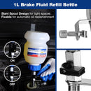 WORKPRO 3L Vacuum Brake Bleeder Kit, Pneumatic Brake Bleeder for One Person, with 1L Brake Fluid Refill Bottle, 22 Adapters, Air Coupler & Gloves, Brake Bleeding Tool for Various Vehicles, Motorcycles