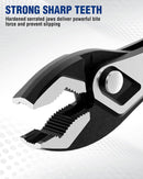 WORKPRO 8.5 Inch Slip Joint Pliers, Heavy Duty Carbon Steel Plier Tools | 4-Modes Adjustment, TPR Handle, Box-joint Design, Diamond-Grip Jaws with Nail Puller Teeth For Maximum Grip