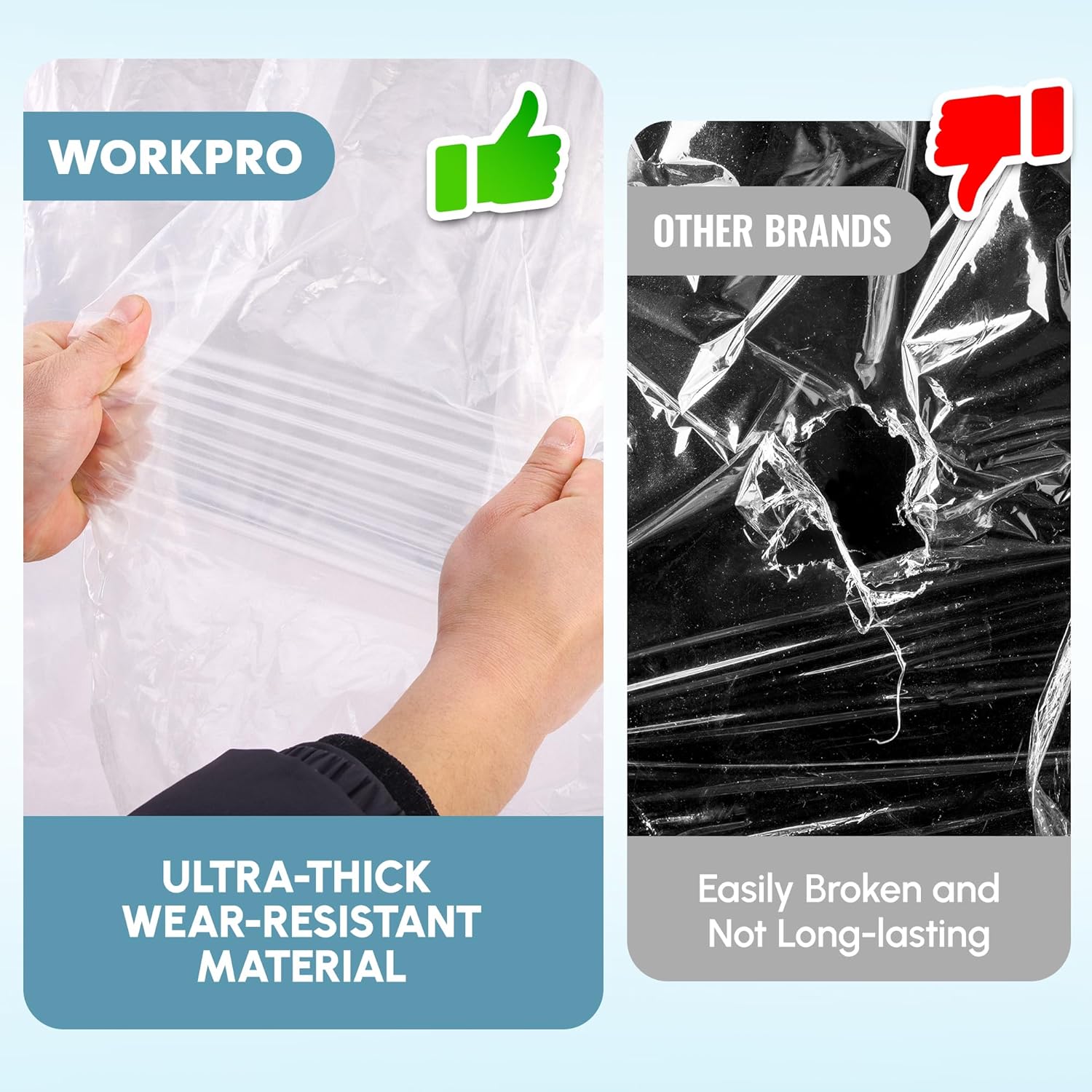 Ultra-thick clear plastic mattress bag, tear-resistant storage disposal cover