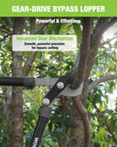 WORKPRO Bypass Lopper for Gardening, 28" Branch Cutter with Gear System | Heavy Duty Pruning Shear with SK5 Blade, 1.5" Cutting Capacity, SK5 Blade, Comfort Handle for Tree Trimming