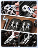WORKPRO 4-Piece Mini Pliers Set with Pouch, Includes 4-Inch Plier Wrench & Slip Joint & Water Pump Pliers & 4.5-Inch Long Nose Slip Joint Plier, Adjustable Pliers/Pocket Plier/EDC Tool Gift for Man