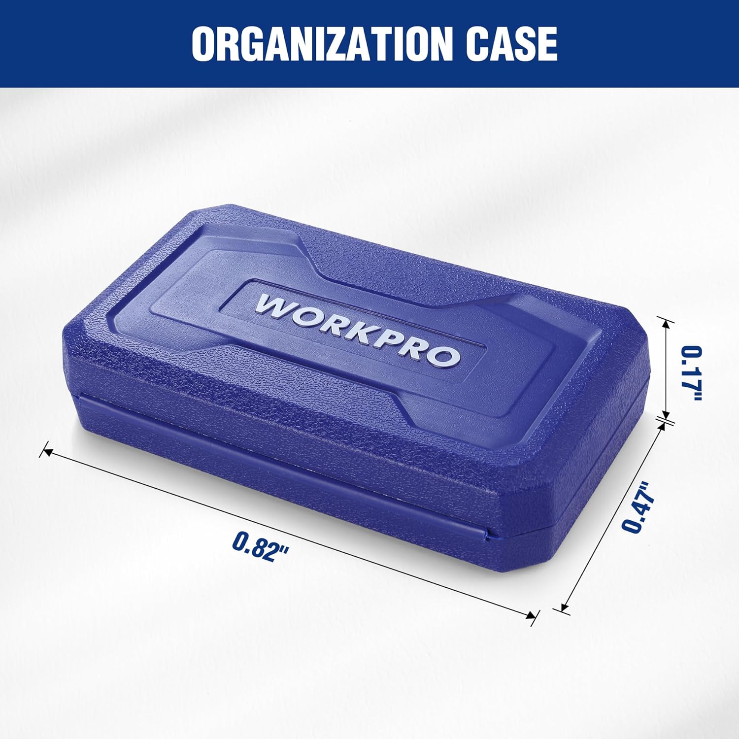 WORKPRO blue plastic organization case for socket adapter bits
