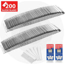 WORKPRO 200-Pack Single Razor Edge Blades, Industrial Scraper Razor Blades, High Carbon Steel One Edge Razor Blades