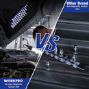 WORKPRO Magnetic Socket Organizer, 3/8-Inch Drive Aluminum Alloy Socket Rail, Heavy Duty Socket Holder, Socket Rack Kit 3/8-Inch x 10 Clips (Blue)