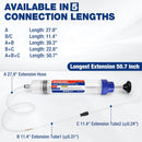 WORKPRO 500CC Manual Fluid Extractor, Multi-Purpose Oil Syringe, Oil Suction Pump, Manual Extraction and Filling Pump, Automotive Oil Syringe