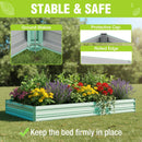 WORKPRO 7.5x4x1ft Outdoor Galvanized Metal Raised Garden Bed, Green, 2PK