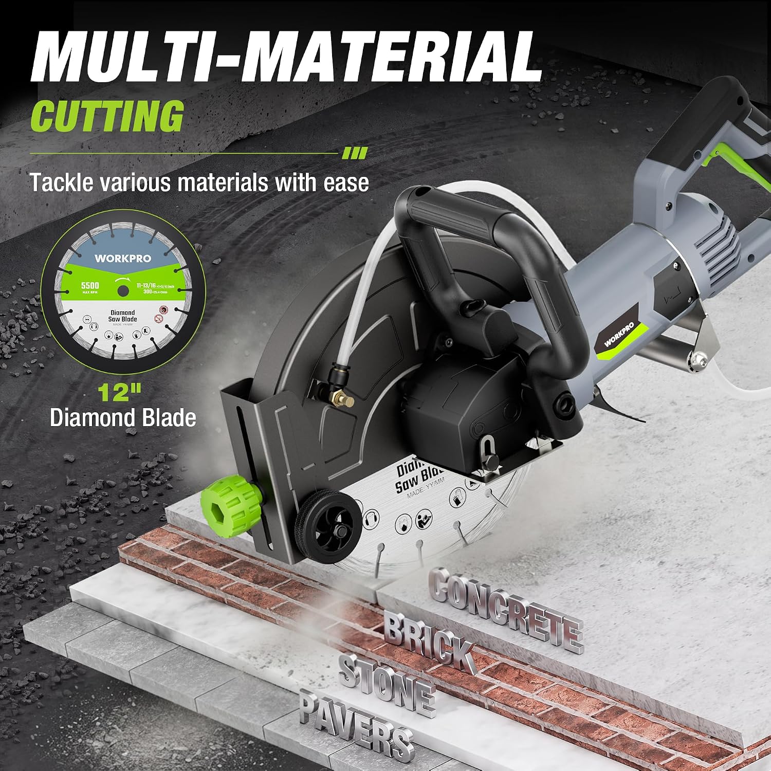 WORKPRO 12" Concrete Saw