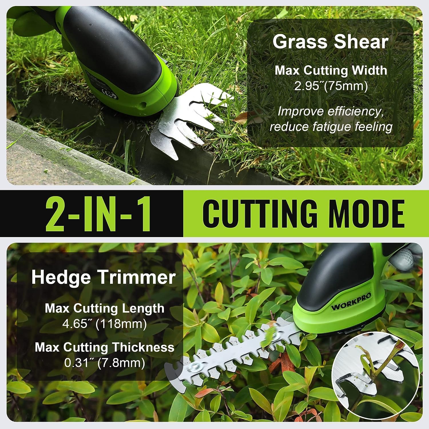 Replacement grass shear blades with saw-tooth metal cutter pieces and mounting points.