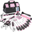 WORKPRO 263 Pcs / 277 Pcs Pink Tool Set with Wide Mouth Open Storage Bag - Pink Ribbon