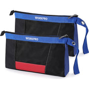 WORKPRO 12 inch tool pouches with zipper, innovation quality and secure durable storage, blue and black