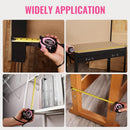 WORKPRO 25-FT Tape Measure with Fractions, 3 Brakes Retractable Measuring Tape, Compact Measurement Tape with Magnetic Hook, Nylon Coating Blade Accuracy 1/32¡±, Pink