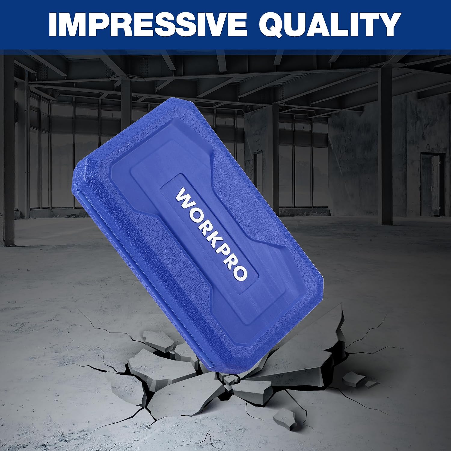Blue WORKPRO storage case for Torx bit socket set