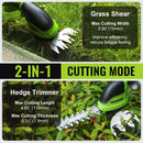 WORKPRO 2 in 1 Handheld 3.6V Electric Cordless Shrubbery Trimmer Hedge Shears/Grass Cutter - Pink Ribbon