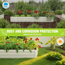 WORKPRO 7.5x4x1ft Outdoor Galvanized Metal Raised Garden Bed, White, 2PK