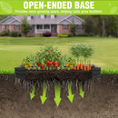 WORKPRO 7.5x4x1ft Outdoor Galvanized Metal Raised Garden Bed, Black, 2PK