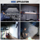 WORKPRO Rechargeable Underhood Work Light, 25inch Long Foldable LED Work Light Bar, 3 Lighting Modes with Adjustable Straps and Hooks, Magnetic Light for Car Repairing/Garage/Workshop/Emergency