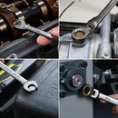 WORKPRO 8 Pcs Flex-Head Ratcheting Combination Wrench Set with Organizer Bag