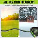 WORKPRO Garden Hose 5/8" x 50FT, Heavy Duty | Flexible & Lightweight, 360° Bi-Material Rotation Handle, 3/4" GHT Brass Fittings, for Lawn, Garden, Yard & Car Wash