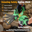 WORKPROX 20V Cordless 6 inch Electric Mini Chainsaw with Type-C Fast Charging 2.0Ah Battery