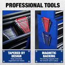WORKPRO 2-Pack Magnetic Wrench Organizer, 12-Piece Wrench Holder Set for Tool Box Drawer, Wrench Rack Tool Trays SAE (1/4" - 15/16") and Metric (6mm-24mm)