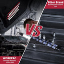 WORKPRO 3 Pcs Aluminum Alloy Magnetic Socket Organizer Set, Heavy Duty Socket Holder 1/4-Inch x 12 Clips, 3/8-Inch x 10 Clips, 1/2-Inch x 10 Clips (Socket not Included)