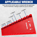 WORKPRO 2-Pack Magnetic Wrench Organizer, 12-Piece Wrench Holder Set for Tool Box Drawer, Wrench Rack Tool Trays SAE (1/4" - 15/16") and Metric (6mm-24mm)