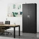 WORKPRO Metal Garage Storage Cabinet with Locking Doors and Adjustable Shelves,71 Inches Tall Storage Cabinet for Tools, Office, Home, Shops (Black), Solid packed (W)