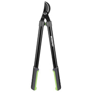 27-inch bypass lopper with black handles and green non-slip grip accents