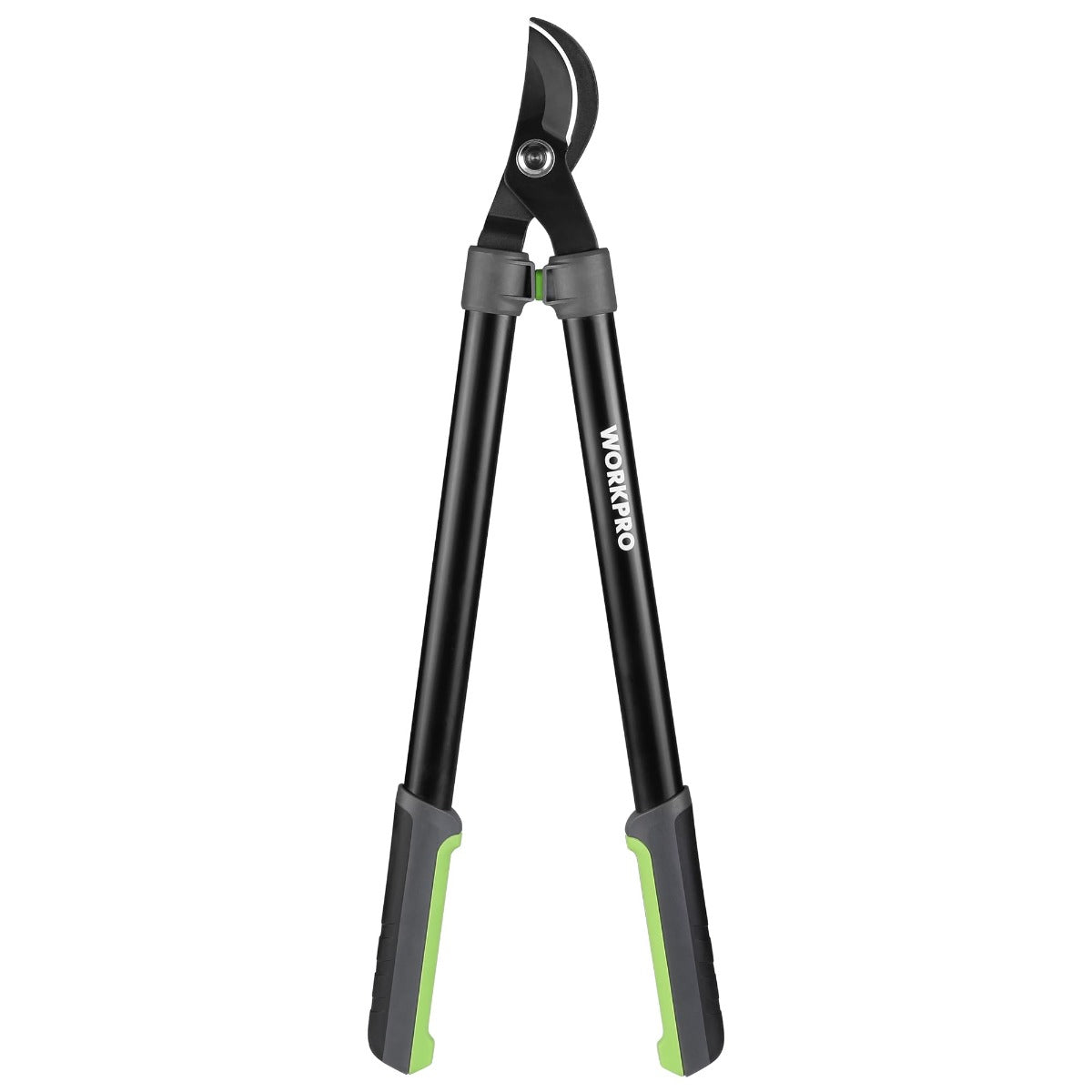 27-inch bypass lopper with black handles and green non-slip grip accents