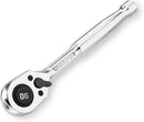 WORKPRO Low-Profile 1/4-Inch Drive Ratchet, 90-Tooth Quick-Release Ratchet Wrench, Reversible, 4° Swing, CR-MO Compact Drive Head, Full Polished, Gifts for Men