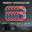 WORKPRO 7-1/4 Inch Woodworking Circular Saw Blades, 24T Contractor Bulk Framing, Thin Kerf, Carbide Tipped, ATB Tooth, 10-Pack
