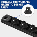 WORKPRO 10-Piece Socket Clips Set, 1/4", 3/8", 1/2" Drive for WORKPRO Magnetic Socket Organizer Rails