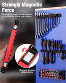 WORKPRO 6-Piece Magnetic Socket Organizer and Magnetic Screwdriver Organizer Set, 3-Piece 1/4", 3/8" & 1/2" Drive Metric & SAE Socket Rail, 3-Piece Screwdriver and Wrench Holder(Sockets not Included)