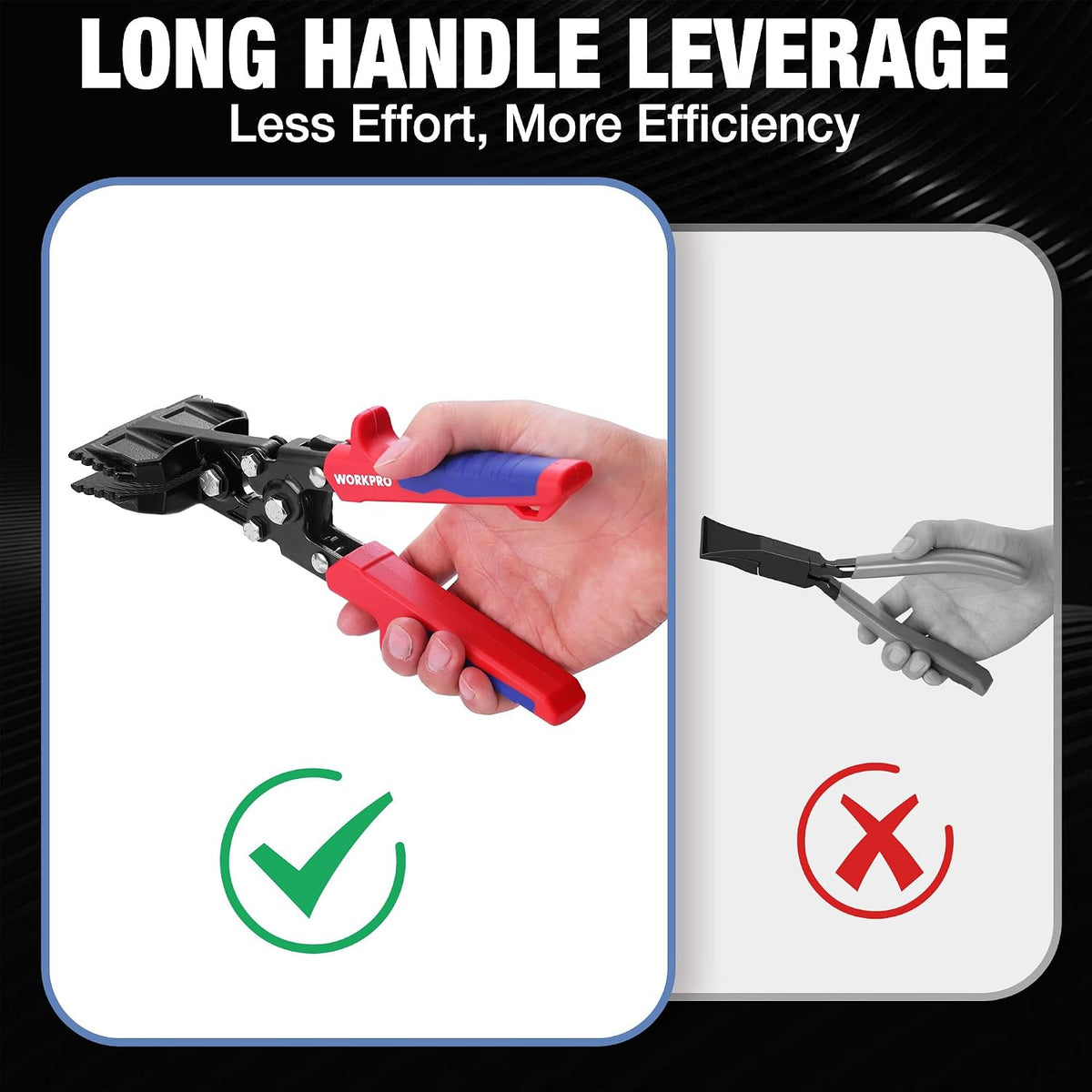 WORKPRO Hand Seamer Tool, 3-Inch Sheet Metal Bender, Heavy-Duty Steel Sheet Metal Brake Pliers for Bending, Seaming, Flattening with Ergonomic Handle and Smooth Jaw