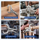 WORKPRO 4-Piece 6" Locking C-Clamp with Swivel Pads Set, Heavy Duty Adjustable Vise Grip Pliers, 4 Pack Welding Clamp for Woodworking, Metalworking, Auto Repair and Home Workshop