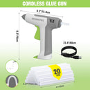 WORKPRO 3.6V Cordless Hot Glue Gun, Energy Saving Rechargeable Fast Heating Glue Gun Kit with 20 Pcs Mini Glue Sticks, Ultra Light Automatic-Safety-Power-Off Glue Gun, Fit for Mini Sticks(0.27" Dia)