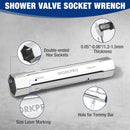 WORKPRO 9-Piece Shower Valve Socket Wrench Set with Bar Handle, for Bathroom Removal of Tub and Shower Valves, Home Plumbing Repairs, Double-Ended, Storage Bag Included