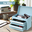 WORKPRO Mini Metal Tool Box with 2 Drawers and Top Storage - Gifts for Christmas