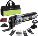 WORKPRO 400W Oscillating Multi-Tool, 6-Speed Corded Power Saw with LED Light, Quick Blade Change, 3.5° Oscillation Angle, 23 Accessories for Cutting, Sanding, Scraping