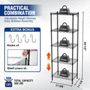 WORKPRO 5-Tier Metal Storage Shelving, 17-3/8"W x 11-1/2"D x 51-1/2"H, 550 LBS Load Capacity