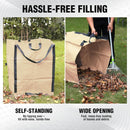 WORKPRO Heavy Duty 72-Gallon Reusable Yard Waste Bags, Self-standing Leaf and Lawn Bags with Reinforced Handles, Garden Waste Bags for Debris, Leaves, Grass, and Outdoor Recycling, Light Tan