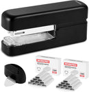 WORKPRO 3 Pack Staplers, Pink, Black, Blue, 2-in-1 Stapler with Staples