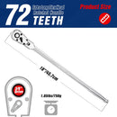 WORKPRO 3/8" Drive Extra Long Flex Head Ratchet, 18 Inch Reach Quick Release CR-V Steel Ratchet Handle, CR-MO Head, Reversible Design, 72-Tooth