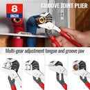 WORKPRO Pliers Set, 3-Piece Plier Tool Set with Soft Handle, 6" Needle Nose, 6" Slip Joint, 8" Groove Joint Plier for DIY & Home Use